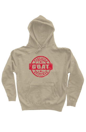 GOAT Stamp Hoody Red on Tan